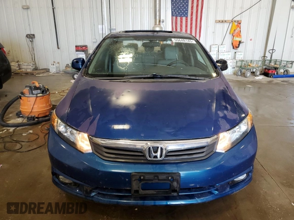 2012 Honda Civic EX with VIN 19XFB2F89CE029795, listed as a Copart auction lot 55648145 with 131,769 mi miles and Non Repairable. Bid and sale history available at DreamBid. Image 5.