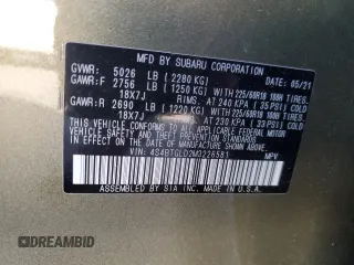 2021 Subaru Outback Onyx XT с VIN 4S4BTGLD2M3226581, выставлен на аукционе Copart как лот 57729455 с пробегом 41 533 миль миль и Списание • Salvage title. История ставок и продаж доступна на DreamBid. Изображение 13.