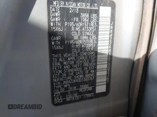 2013 Nissan Cube SL z VIN JN8AZ2KR3DT303767, wystawiony jako IAAI lot #41415942 z przebiegiem 148 218 mil mil oraz . Historia ofert i sprzedaży dostępna na DreamBid. Obrazek 9.