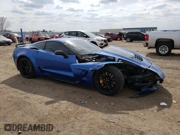 2019 Chevrolet Corvette Z06 2LZ with VIN 1G1YR2D6XK5604656, listed as a Copart auction lot 50536073 with 28,176 mi miles and Salvage Title. Bid and sale history available at carsss.com. Image 4.