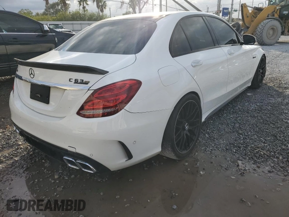 2018 Mercedes-Benz C 63 AMG with VIN 55SWF8GB6JU239102, listed as a Copart auction lot 41472985 with 50,041 mi miles and Non repairable. Bid and sale history available at DreamBid. Image 3.