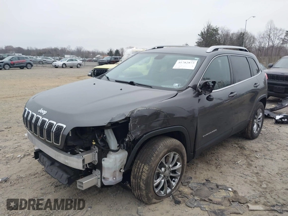 2019 Jeep Cherokee Latitude Plus with VIN 1C4PJMLB4KD323124, listed as a IAAI auction lot 41782873 with 81,929 mi miles and . Bid and sale history available at carsss.com. Image 2.