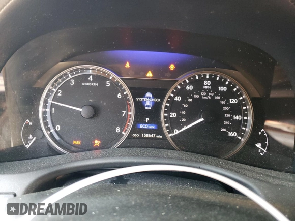 2014 Lexus GS 350 with VIN JTHCE1BL3E5023101, listed as a Copart auction lot 53714395 with 158,647 mi miles and Salvage title. Bid and sale history available at DreamBid. Image 9.
