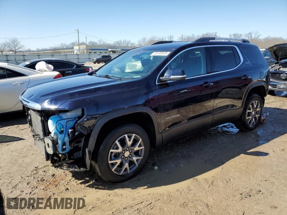 2021 GMC Acadia SLE with VIN 1GKKNKLS0MZ199897, listed as a Copart auction lot 46168535 with 25,693 mi miles and Salvage Title. Bid and sale history available at DreamBid. Image 1.