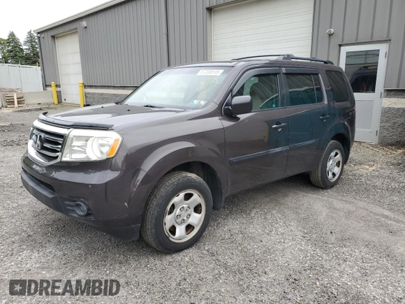 2012 Honda Pilot LX with VIN 5FNYF4H25CB010625, listed as a Copart auction lot 57208515 with 81,617 mi miles and Salvage title. Bid and sale history available at DreamBid. Image 1.