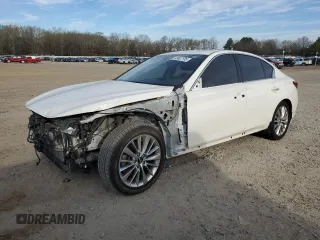 2021 Infiniti Q50 3.0t LUXE with VIN JN1EV7BP2MM703630, listed as a Copart auction lot 49622135 with 60,304 mi miles and Salvage Title. Bid and sale history available at carsss.com. Image 1.