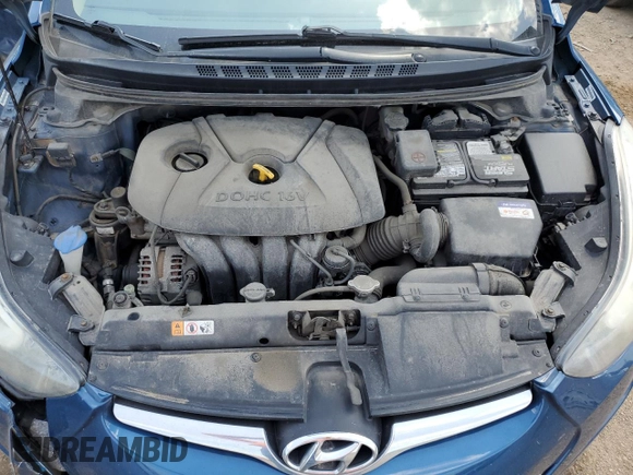 2014 Hyundai Elantra SE z VIN KMHDH4AE3EU095984, wystawiony jako Copart lot #54192135 z przebiegiem 117 551 mil mil oraz Szkoda całkowita • Salvage title. Historia ofert i sprzedaży dostępna na DreamBid. Obrazek 11.