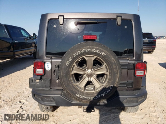 2018 Jeep Wrangler JK Unlimited Sport with VIN 1C4BJWDG8JL885080, listed as a Copart auction lot 70448894 with 26,801 mi miles and Salvage Title. Bid and sale history available at carsss.com. Image 6.