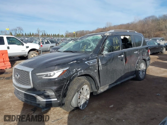 2018 Infiniti QX80 with VIN JN8AZ2NE0J9192869, listed as a IAAI auction lot 41434422 with 111,110 mi miles and . Bid and sale history available at DreamBid. Image 16.
