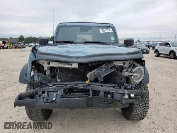 2022 Ford Bronco with VIN 1FMEE5DHXNLB66399, listed as a Copart auction lot 45241165 with 38,140 mi miles and Salvage Title. Bid and sale history available at DreamBid. Image 5.