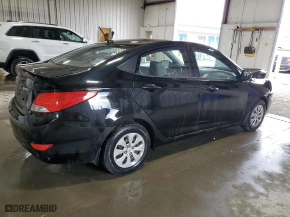 2016 Hyundai Accent SE with VIN KMHCT4AE3GU043509, listed as a Copart auction lot 52686345 with 46,066 mi miles and Salvage Title. Bid and sale history available at carsss.com. Image 3.