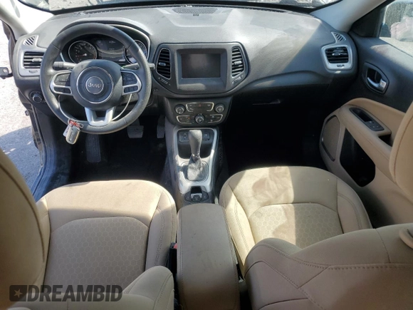 2018 Jeep Compass Sport z VIN 3C4NJCAB5JT411256, wystawiony jako Copart lot #59189885 z przebiegiem 110 634 mil mil oraz Szkoda całkowita • Salvage title. Historia ofert i sprzedaży dostępna na DreamBid. Obrazek 8.