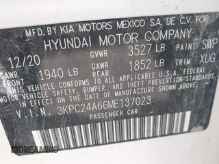 2021 Hyundai Accent SE with VIN 3KPC24A66ME137023, listed as a IAAI auction lot 42192858 with 58,197 mi miles and . Bid and sale history available at DreamBid. Image 9.