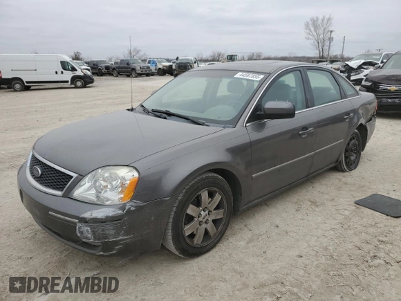 2005 Ford Five Hundred SEL with VIN 1FAHP24185G205163, listed as a Copart auction lot 44597855 with 195,566 mi miles and Salvage Title. Bid and sale history available at carsss.com. Image 1.