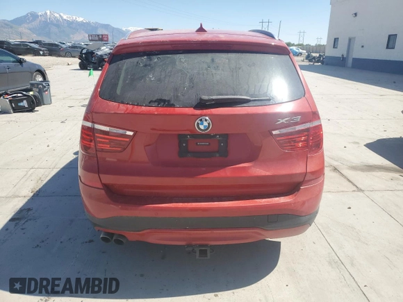 2015 BMW X3 xDrive28i z VIN 5UXWX9C56F0D48123, wystawiony jako Copart lot #58174835 z przebiegiem Nie podano mil oraz Tytuł czysty. Historia ofert i sprzedaży dostępna na DreamBid. Obrazek 6.