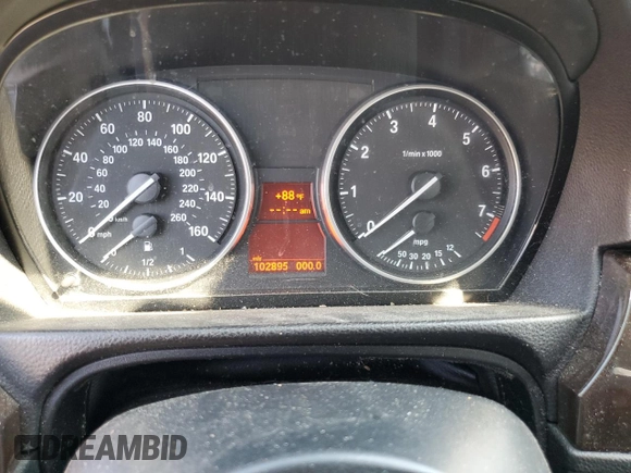 2011 BMW 3 Series 328i xDrive with VIN WBAPK5G56BNN79859, listed as a Copart auction lot 62230175 with 102,895 mi miles and Salvage title. Bid and sale history available at DreamBid. Image 9.