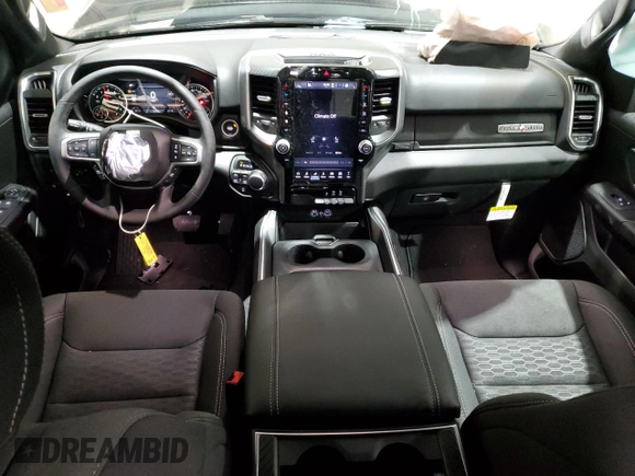 2025 Ram 1500 Big Horn with VIN 1C6SRFFP6SN540259, listed as a Copart auction lot 44974115 with 814 mi miles and Salvage Title. Bid and sale history available at carsss.com. Image 8.