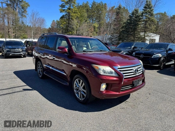 2013 Lexus LX 570 with VIN JTJHY7AX0D4091184, listed as a Copart auction lot 52757735 with 187,817 mi miles and Clean title. Bid and sale history available at DreamBid. Image 2.