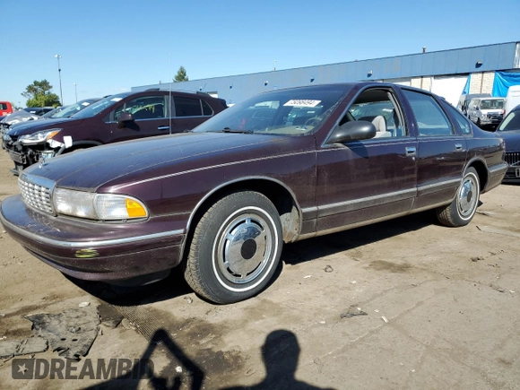 1995 Chevrolet Caprice z VIN 1G1BL52W3SR150934, wystawiony jako Copart lot #75098494 z przebiegiem 73 721 mil mil oraz Czysty tytuł • Clean title. Historia ofert i sprzedaży dostępna na DreamBid. Obrazek 1.
