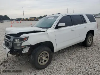 2018 Chevrolet Tahoe Commercial with VIN 1GNSKFEC7JR126384, listed as a Copart auction lot 70144814 with 0 mi miles and Clean Title. Bid and sale history available at carsss.com. Image 1.