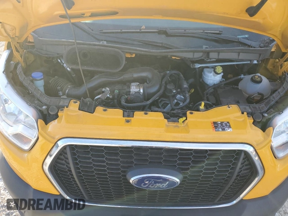 2021 Ford Transit Cargo with VIN 1FTBW9C87MKA79870, listed as a Copart auction lot 86796564 with 54,831 mi miles and Salvage Title. Bid and sale history available at DreamBid. Image 12.
