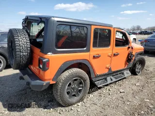2018 Jeep Wrangler Unlimited Sport z VIN 1C4HJXDG1JW181009, wystawiony jako Copart lot #52145525 z przebiegiem 141 148 mil mil oraz Szkoda całkowita • Salvage title. Historia ofert i sprzedaży dostępna na DreamBid. Obrazek 3.
