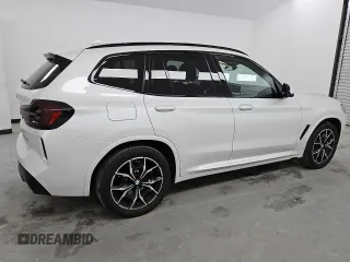 2024 BMW X3 sDrive30i with VIN 5UX43DP08R9W57559, listed as a Copart auction lot 52648995 with 23,026 mi miles and Clean Title. Bid and sale history available at DreamBid. Image 3.