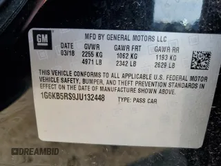 2018 Cadillac CT6 AWD z VIN 1G6KB5RS9JU132448, wystawiony jako Copart lot #56559515 z przebiegiem 109 823 mil mil oraz Szkody całkowita. Historia ofert i sprzedaży dostępna na DreamBid. Obrazek 12.