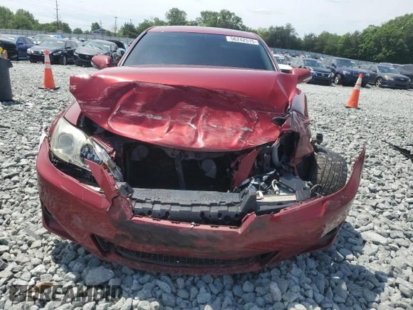 2011 Lexus IS 250 with VIN JTHCF5C20B5048141, listed as a Copart auction lot 56242515 with Not provided miles and Salvage title. Bid and sale history available at DreamBid. Image 5.