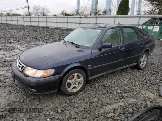 2001 Saab 9-3 with VIN YS3DD58H812003501, listed as a Copart auction lot 51526175 with 162,220 mi miles and Salvage Title. Bid and sale history available at carsss.com. Image 1.