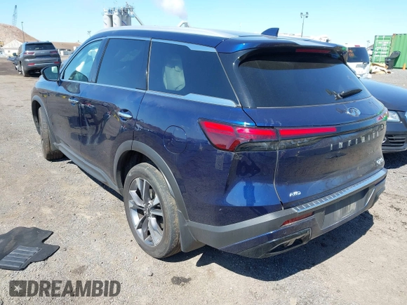 2023 Infiniti QX60 Luxe z VIN 5N1DL1FS3PC358124, wystawiony jako IAAI lot #41985237 z przebiegiem 17 259 mil mil oraz . Historia ofert i sprzedaży dostępna na DreamBid. Obrazek 3.