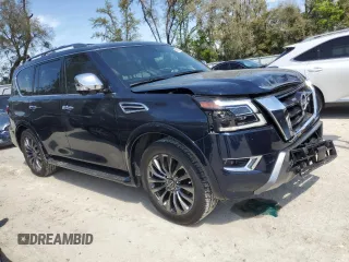 2023 Nissan Armada Platinum with VIN JN8AY2DA8P9404444, listed as a Copart auction lot 49158785 with 31,908 mi miles and Salvage Title. Bid and sale history available at carsss.com. Image 4.