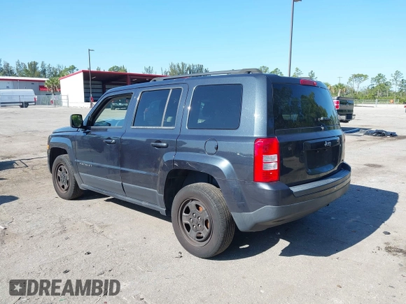 2014 Jeep Patriot Sport with VIN 1C4NJPBBXED911558, listed as a IAAI auction lot 42066449 with 107,208 mi miles. Bid and sale history available at carsss.com. Image 3.