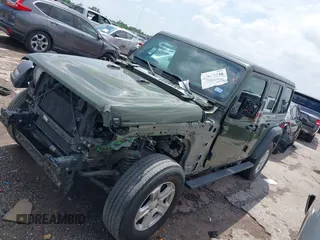 2021 Jeep Wrangler Unlimited Sport S with VIN 1C4HJXDG0MW510836, listed as a IAAI auction lot 42072748 with 87,960 mi miles and . Bid and sale history available at DreamBid. Image 18.