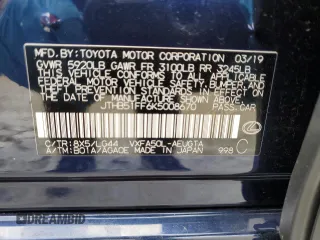 2019 Lexus LS with VIN JTHB51FF6K5008670, listed as a Copart auction lot 73728144 with 0 mi miles and Salvage Title. Bid and sale history available at carsss.com. Image 13.