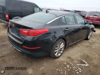 2015 Kia Optima SX Turbo with VIN 5XXGR4A65FG380121, listed as a Copart auction lot 42238975 with 127,583 mi miles and Salvage Title. Bid and sale history available at carsss.com. Image 3.