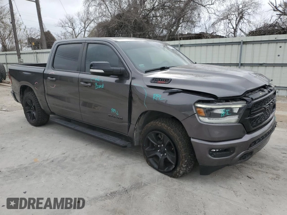2022 Ram 1500 Big Horn with VIN 1C6SRFFM7NN298608, listed as a Copart auction lot 47785455 with 63,945 mi miles and Salvage Title. Bid and sale history available at carsss.com. Image 4.