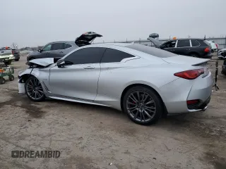 2017 Infiniti Q60 Red Sport 400 with VIN JN1FV7ELXHM701983, listed as a Copart auction lot 84379614 with 44,784 mi miles and Salvage title. Bid and sale history available at DreamBid. Image 2.