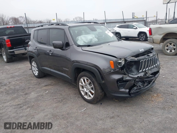 2020 Jeep Renegade Latitude with VIN ZACNJABBXLPK94526, listed as a IAAI auction lot 41500649 with 60,077 mi miles and . Bid and sale history available at DreamBid. Image 1.