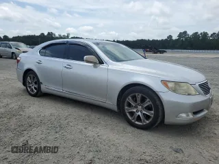 2009 Lexus LS 460 with VIN JTHBL46F895085638, listed as a Copart auction lot 60497755 with 165,748 mi miles and Salvage title. Bid and sale history available at DreamBid. Image 4.