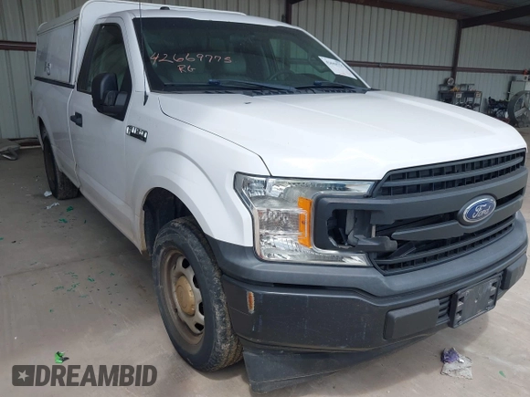 2018 Ford F-150 XL with VIN 1FTMF1CB1JKF83171, listed as a IAAI auction lot 42669775 with 128,140 mi miles and . Bid and sale history available at DreamBid. Image 1.