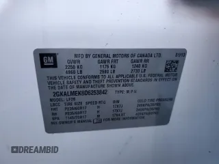 2013 GMC Terrain SLE z VIN 2GKALMEK8D6253842, wystawiony jako Copart lot #78700484 z przebiegiem 173 272 mil mil oraz Szkoda całkowita • Salvage title. Historia ofert i sprzedaży dostępna na DreamBid. Obrazek 13.