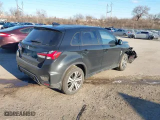 2023 Mitsubishi Outlander Sport ES with VIN JA4ARUAU1PU011685, listed as a IAAI auction lot 41575031 with 57,068 mi miles. Bid and sale history available at carsss.com. Image 4.