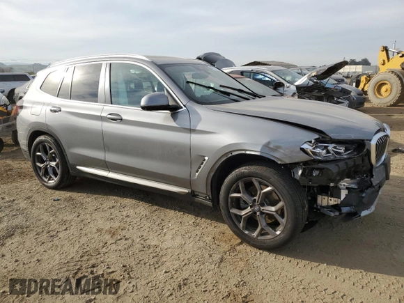 2024 BMW X3 xDrive30i with VIN 5UX53DP00R9W73386, listed as a Copart auction lot 42703305 with 6,861 mi miles and Salvage Title. Bid and sale history available at carsss.com. Image 4.