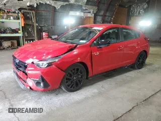 2024 Subaru Impreza RS с VIN JF1GUHHC5R8892816, выставлен на аукционе Copart как лот 60738735 с пробегом 4 926 миль миль и Списание • Salvage title. История ставок и продаж доступна на DreamBid. Изображение 1.
