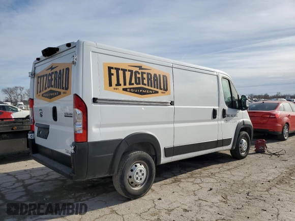 2023 Ram ProMaster Cargo with VIN 3C6LRVAG8PE503411, listed as a Copart auction lot 84012384 with Not Provided miles and Salvage Title. Bid and sale history available at DreamBid. Image 3.