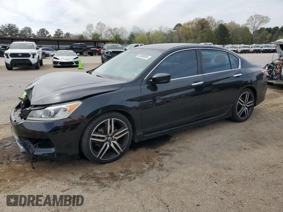 2016 Honda Accord Sport with VIN 1HGCR2F57GA209484, listed as a Copart auction lot 50388055 with 218,064 mi miles and Salvage Title. Bid and sale history available at DreamBid. Image 1.