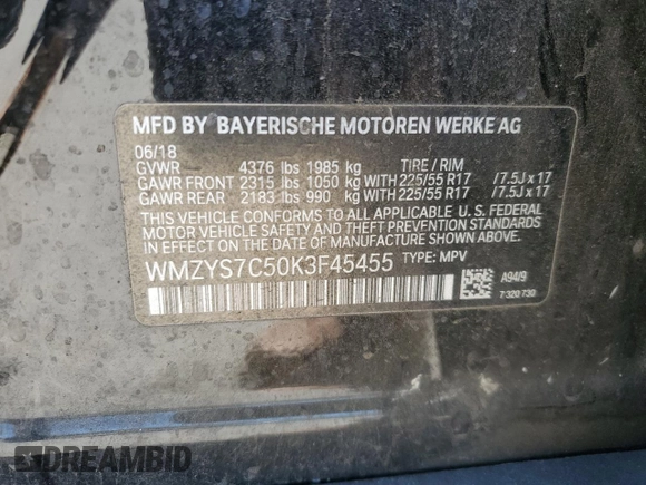 2019 MINI Countryman Cooper z VIN WMZYS7C50K3F45455, wystawiony jako Copart lot #81779504 z przebiegiem 142 270 mil mil oraz Szkoda całkowita • Salvage title. Historia ofert i sprzedaży dostępna na DreamBid. Obrazek 12.