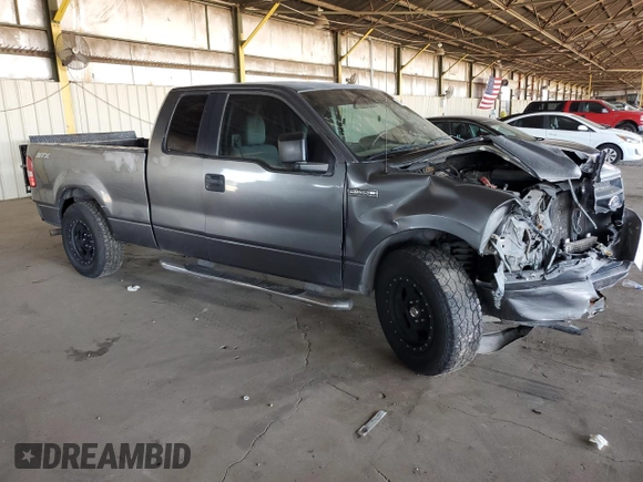 2005 Ford F-150 STX with VIN 1FTRX12W25NA37703, listed as a Copart auction lot 60089325 with 128,651 mi miles and Salvage title. Bid and sale history available at DreamBid. Image 4.