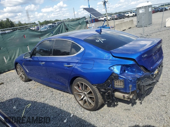 2019 Genesis G70 3.3T Advanced with VIN KMTG74LE9KU043838, listed as a Copart auction lot 71562724 with 57,376 mi miles and Non Repairable. Bid and sale history available at carsss.com. Image 2.
